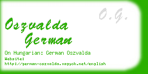 oszvalda german business card